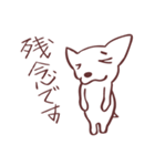 片眉！白いチワワンのお仲間と使うスタンプ（個別スタンプ：10）