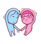 Pink and Blue - Daily Love（個別スタンプ：1）