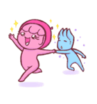 Pink and Blue - Daily Love（個別スタンプ：2）