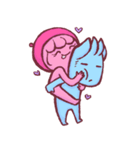 Pink and Blue - Daily Love（個別スタンプ：4）