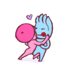Pink and Blue - Daily Love（個別スタンプ：9）