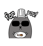 Grey Cool Cat（個別スタンプ：33）