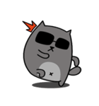 Grey Cool Cat（個別スタンプ：35）