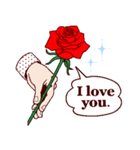 愛してる / 薔薇がいっぱい（1）（個別スタンプ：3）