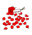 愛してる / 薔薇がいっぱい（1）（個別スタンプ：13）
