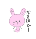 うさぎとねこだよ。（個別スタンプ：1）