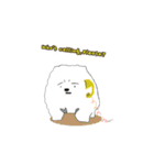 a cute white puppy with smile（個別スタンプ：2）