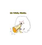 a cute white puppy with smile（個別スタンプ：7）