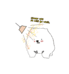 a cute white puppy with smile（個別スタンプ：8）
