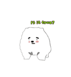 a cute white puppy with smile（個別スタンプ：10）