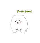 a cute white puppy with smile（個別スタンプ：11）