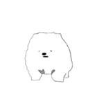 a cute white puppy with smile（個別スタンプ：17）