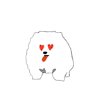 a cute white puppy with smile（個別スタンプ：20）