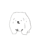 a cute white puppy with smile（個別スタンプ：21）