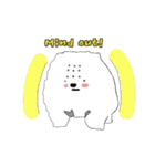 a cute white puppy with smile（個別スタンプ：23）