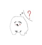 a cute white puppy with smile（個別スタンプ：24）