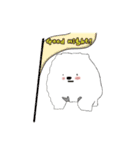 a cute white puppy with smile（個別スタンプ：25）