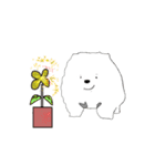 a cute white puppy with smile（個別スタンプ：29）