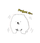 a cute white puppy with smile（個別スタンプ：30）