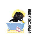 黒猫＆ブサカワねこのスタンプ集です。（個別スタンプ：23）
