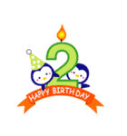 1歳から40歳までの誕生日を祝うスタンプ（個別スタンプ：2）