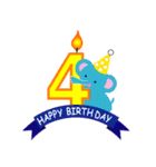 1歳から40歳までの誕生日を祝うスタンプ（個別スタンプ：4）