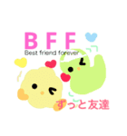 カラフルポップ妖精＆幽霊ちゃん英語日本語（個別スタンプ：2）