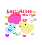 カラフルポップ妖精＆幽霊ちゃん英語日本語（個別スタンプ：5）