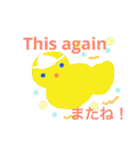 カラフルポップ妖精＆幽霊ちゃん英語日本語（個別スタンプ：23）