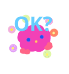 カラフルポップ妖精＆幽霊ちゃん英語日本語（個別スタンプ：40）