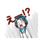 メガネちゃんとロングちゃん（個別スタンプ：2）