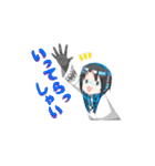 メガネちゃんとロングちゃん（個別スタンプ：4）
