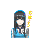 メガネちゃんとロングちゃん（個別スタンプ：6）