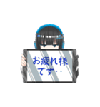 メガネちゃんとロングちゃん（個別スタンプ：8）
