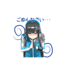 メガネちゃんとロングちゃん（個別スタンプ：10）