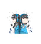 メガネちゃんとロングちゃん（個別スタンプ：40）