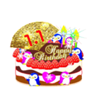 1月の誕生日♥日付入り♥ケーキでお祝い♪（個別スタンプ：1）