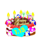 1月の誕生日♥日付入り♥ケーキでお祝い♪（個別スタンプ：13）