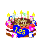 1月の誕生日♥日付入り♥ケーキでお祝い♪（個別スタンプ：23）