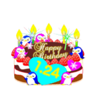 1月の誕生日♥日付入り♥ケーキでお祝い♪（個別スタンプ：24）