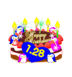 1月の誕生日♥日付入り♥ケーキでお祝い♪（個別スタンプ：28）