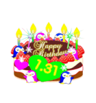 1月の誕生日♥日付入り♥ケーキでお祝い♪（個別スタンプ：31）