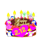 2月の誕生日♥日付入り♥ケーキでお祝い♪（個別スタンプ：12）