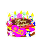 2月の誕生日♥日付入り♥ケーキでお祝い♪（個別スタンプ：20）