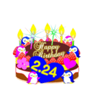 2月の誕生日♥日付入り♥ケーキでお祝い♪（個別スタンプ：24）