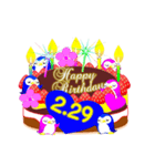 2月の誕生日♥日付入り♥ケーキでお祝い♪（個別スタンプ：29）