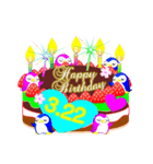 3月の誕生日♥日付入り♥ケーキでお祝い♪（個別スタンプ：22）