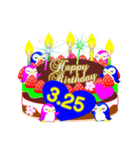3月の誕生日♥日付入り♥ケーキでお祝い♪（個別スタンプ：25）