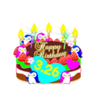 3月の誕生日♥日付入り♥ケーキでお祝い♪（個別スタンプ：26）