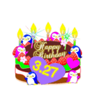 3月の誕生日♥日付入り♥ケーキでお祝い♪（個別スタンプ：27）